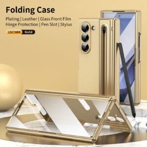New Hinge Pen Holder Foldable Phone Case for Samsung Fold 7/6/5 Series