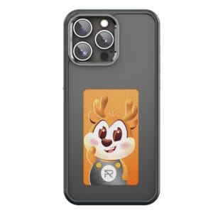 NFC Smart E-Ink Screen High Definition Pixels TPU+PC Shockproof Luxury Holographic Design for 15 Pro Max DIY Phone Covers