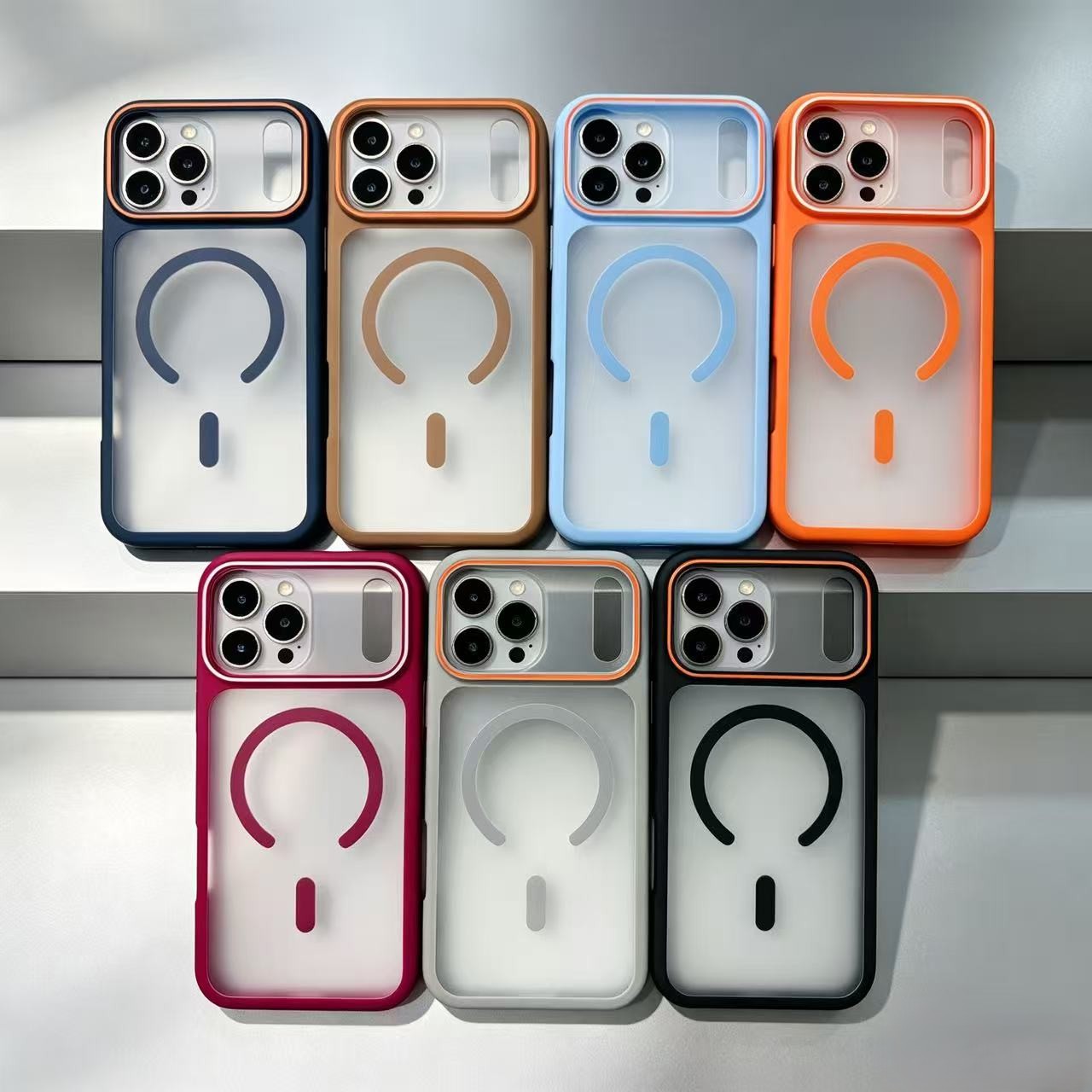 Wholesale minimalist phone cases with a matte magnetic design. - Image 3