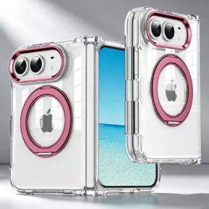Magnetic Clear Shockproof Case For iPhone Duo, 360° Rotatable Kickstand