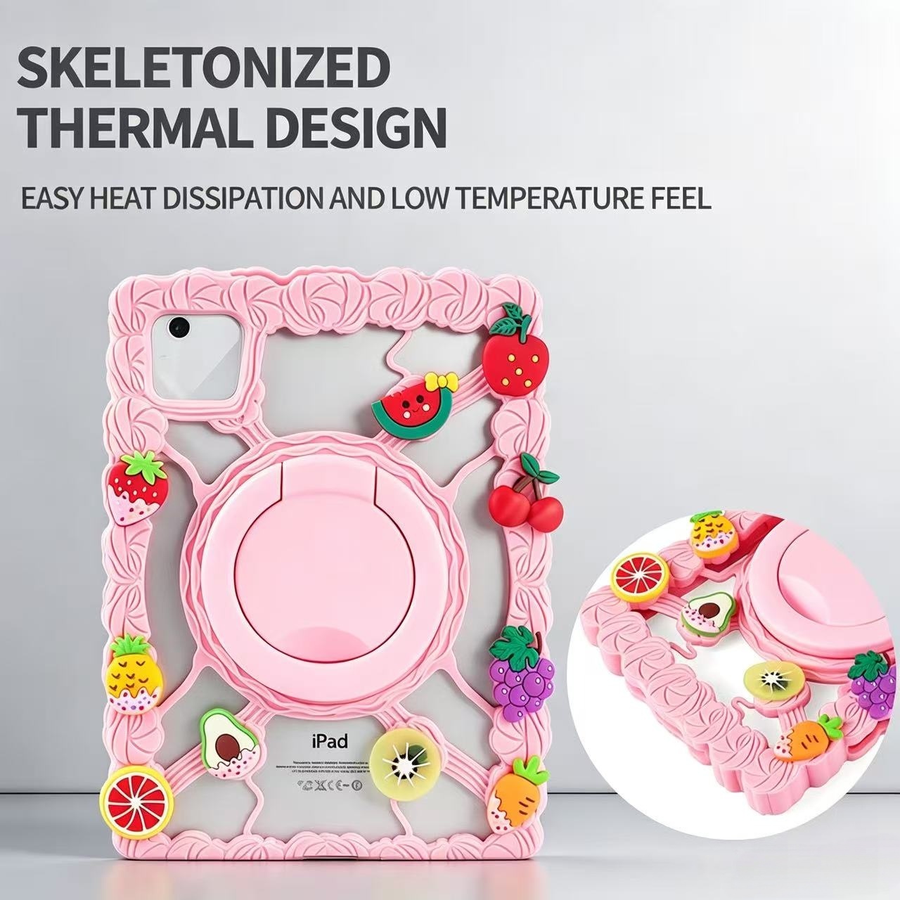 Universal tablet case-silicone case with a DIY fruit cake design - Image 4