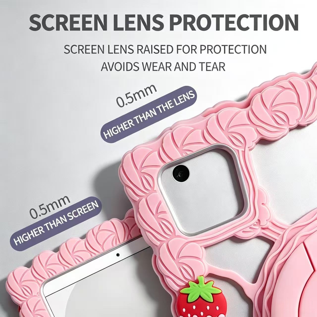 Universal tablet case-silicone case with a DIY fruit cake design - Image 2
